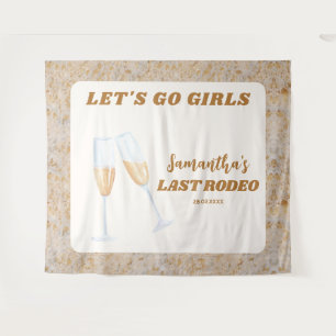 Laatste Rodeo Western Cowgirl Bachelorette Party Wandkleed