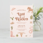 Laatste Rodeo Western vrijgezellenfeest Kaart (Staand voorkant)