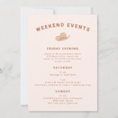 Laatste Rodeo Western vrijgezellenfeest Kaart (Achterkant)