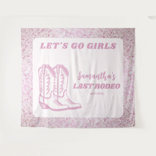Laatste Rodeo Westerse Cowgirl Bachelorette Feest Wandkleed