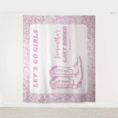 Laatste Rodeo Westerse Cowgirl Bachelorette Feest Wandkleed (Voorkant)