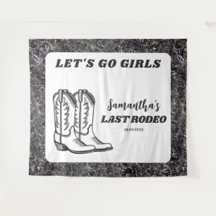Laatste Rodeo Westerse Cowgirl Bachelorette Feest Wandkleed
