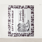 Laatste Rodeo Westerse Cowgirl Bachelorette Feest Wandkleed (Voorkant)