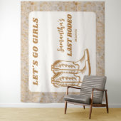 Laatste Rodeo Westerse Cowgirl Bachelorette Feest Wandkleed (In situ)