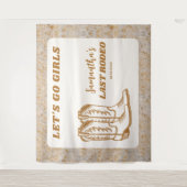 Laatste Rodeo Westerse Cowgirl Bachelorette Feest Wandkleed (Voorkant)