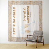 Laatste Rodeo Westerse Cowgirl Bachelorette Feest Wandkleed (In situ)