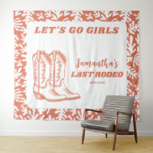Laatste Rodeo Westerse Cowgirl Vrijgezellenfeest Wandkleed (In Situ (horizontaal))