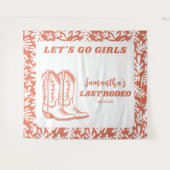 Laatste Rodeo Westerse Cowgirl Vrijgezellenfeest Wandkleed (Voorkant (horizontaal))