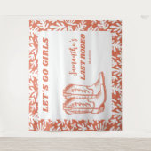 Laatste Rodeo Westerse Cowgirl Vrijgezellenfeest Wandkleed (Voorkant)