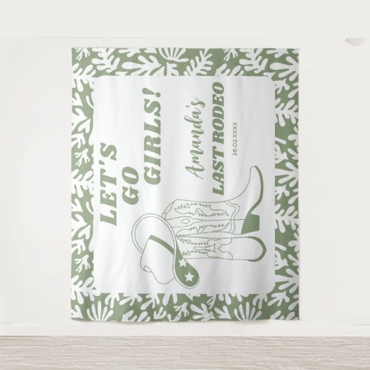 Laatste Rodeo Westerse Cowgirl Vrijgezellenfeest Wandkleed (Voorkant)