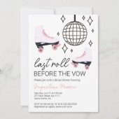 Laatste rol voor Vow Roller Disco Vrijgezellenfees Kaart (Voorkant)