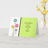 Laatste ronde chemo-felicitaties kaart (Gele Bloem)