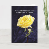 Laatste ronde Chemo Felicitaties Kaart met Roos (Voorkant)