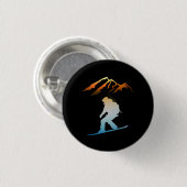 Laatste ronde, Sunset Ski Ronde Button 3,2 Cm (Voorkant /achterkant)