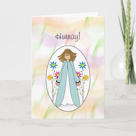 Laatste ronde van Chemo Gefeliciteerd Meisje Kaart (Voorkant)