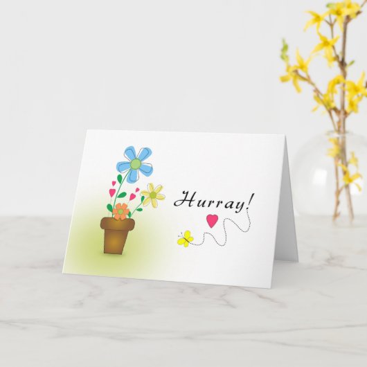 Laatste ronde van Chemo-Hurray-Caring Cancer Kaart (Gele Bloem)