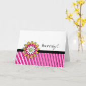 Laatste ronde Wenskaart chemotherapie - Hurray Kaart (Gele Bloem)