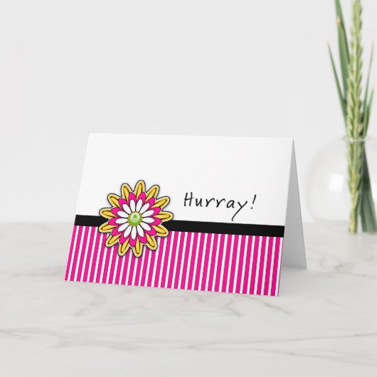 Laatste ronde Wenskaart chemotherapie - Hurray Kaart (Voorkant)