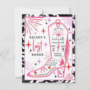 Laatste rondleiding Rodeo Cowgirl Bachelorette Cow Kaart