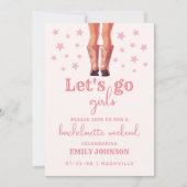 Laatste rondleiding Rodeo Cowgirl Bachelorette Wee Kaart (Voorkant)