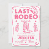 Laatste rondleiding Rodeo Cowgirl Bachelorette Wee Kaart (Voorkant)