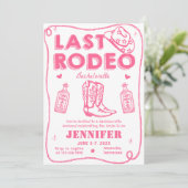 Laatste rondleiding Rodeo Cowgirl Bachelorette Wee Kaart (Staand voorkant)