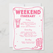 Laatste rondleiding Rodeo Cowgirl Bachelorette Wee Kaart (Achterkant)