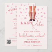 Laatste rondleiding Rodeo Cowgirl Bachelorette Wee Kaart (Voorkant / Achterkant)