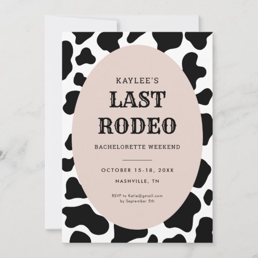 Laatste rondleiding Rodeo Cowgirl Bachelorette Wee Kaart (Voorkant)