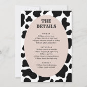 Laatste rondleiding Rodeo Cowgirl Bachelorette Wee Kaart (Achterkant)