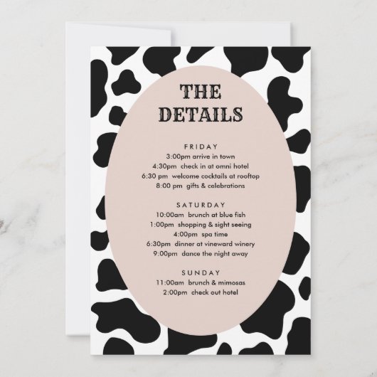 Laatste rondleiding Rodeo Cowgirl Bachelorette Wee Kaart (Achterkant)