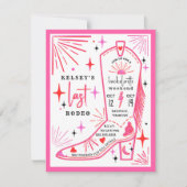 Laatste rondleiding Rodeo Cowgirl Bachelorette Wee Kaart (Voorkant)