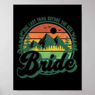 Laatste route voor het sluier bruid kamp kamperen  poster
