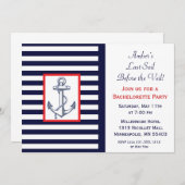 Laatste Sail voor de uitnodiging voor Veil Bachelo (Voorkant / Achterkant)