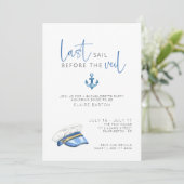 Laatste Sail voor de uitnodiging voor Veil Bachelo (Staand voorkant)