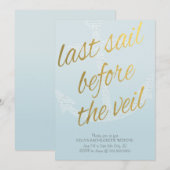 Laatste Sail voor de Veil Bachelorette in Sky Blue Kaart (Voorkant / Achterkant)