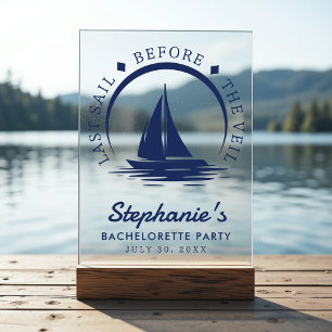 Laatste Sail voor de Veil Bachelorette Party Acryl Bord
