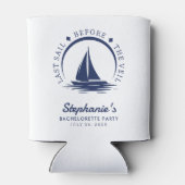 Laatste Sail voor de Veil Bachelorette Party Blikjeskoeler (Achterkant)