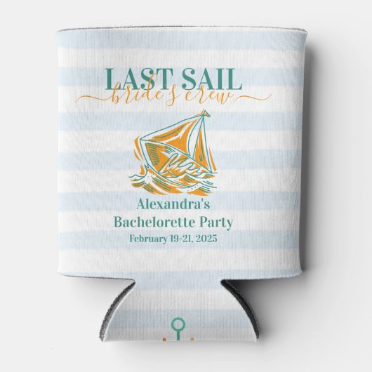 Laatste Sail voor de Veil Bachelorette Party Blikjeskoeler (Voorkant)