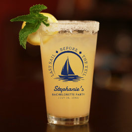 Laatste Sail voor de Veil Bachelorette Party Glas