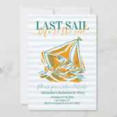 Laatste Sail voor de Veil Bachelorette Party Kaart (Voorkant)