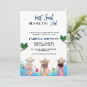 Laatste Sail voor de Veil Bachelorette Party Kaart (Staand voorkant)