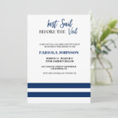 Laatste Sail voor de Veil Bachelorette Party Kaart (Staand voorkant)