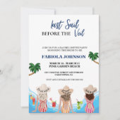 Laatste Sail voor de Veil Bachelorette Party Kaart (Voorkant)