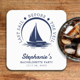 Laatste Sail voor de Veil Bachelorette Party Kartonnen Onderzetters