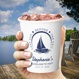 Laatste Sail voor de Veil Bachelorette Party Papieren Bekers