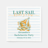 Laatste Sail voor de Veil Bachelorette Party Servet (Voorkant)