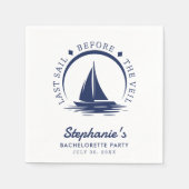 Laatste Sail voor de Veil Bachelorette Party Servet (Voorkant)