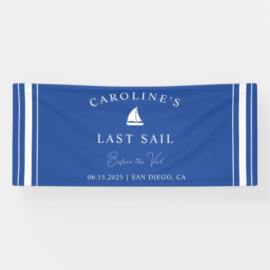 Laatste Sail voor de Veil Bachelorette Party Spandoek (Horizontaal)