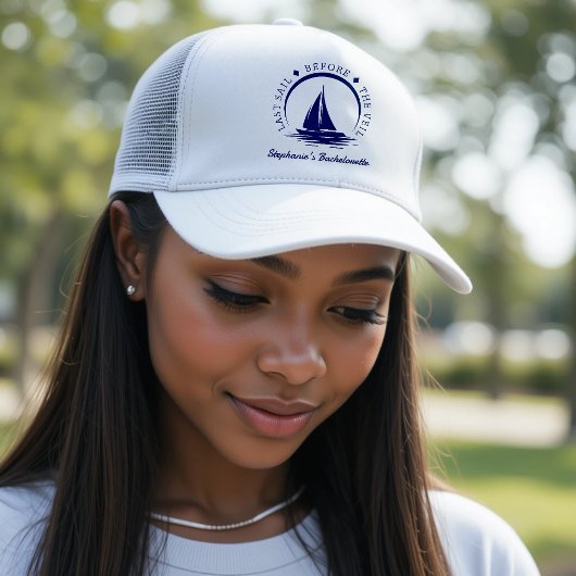 Laatste Sail voor de Veil Bachelorette Party Trucker Pet